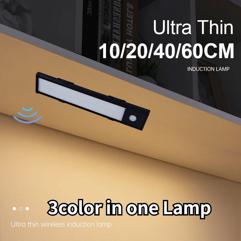 Gambar produk YIJUN Lampu LED Ultra Thin Motion Sensor Cabinet Light 3in1 Color 20cm - L1005