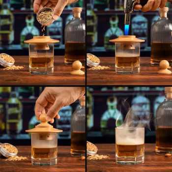 Gambar produk MIKILIN Set Alat Pengasap Cocktail Smoker Kit with 4 Wood Chips - JY-40