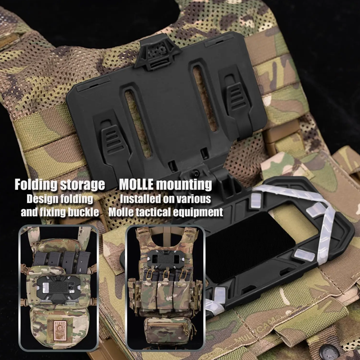 AEGIS Phone Holder Tactical Outdoor Molle Mount Universal ABS - AE-50 Gambar produk AEGIS Phone Holder Tactical Outdoor Molle Mount Universal ABS - AE-50