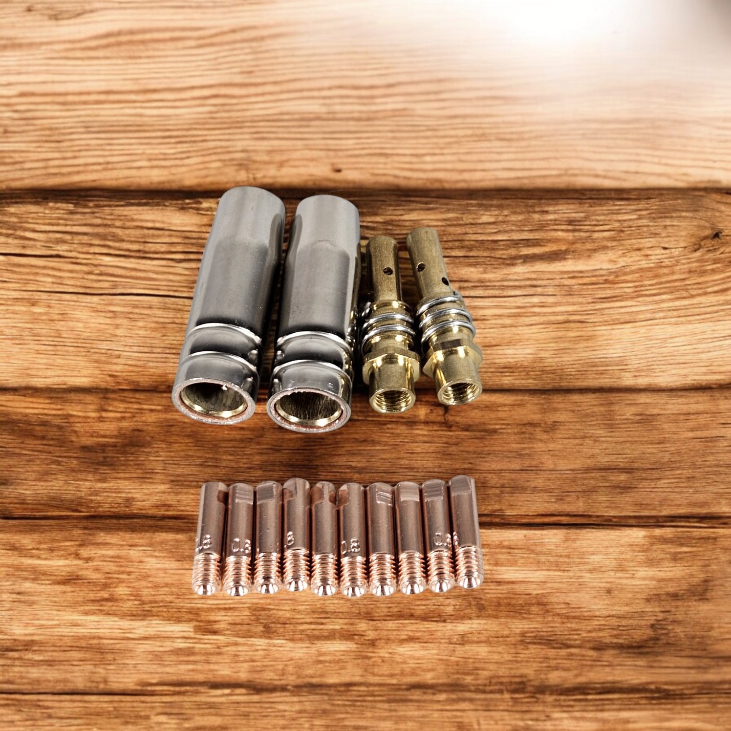 JINHU Nozzle Obor Las Welding Torch Tip Holder 15AK MIG 0.8mm 14 PCS - MB15 Gambar produk JINHU Nozzle Obor Las Welding Torch Tip Holder 15AK MIG 0.8mm 14 PCS - MB15