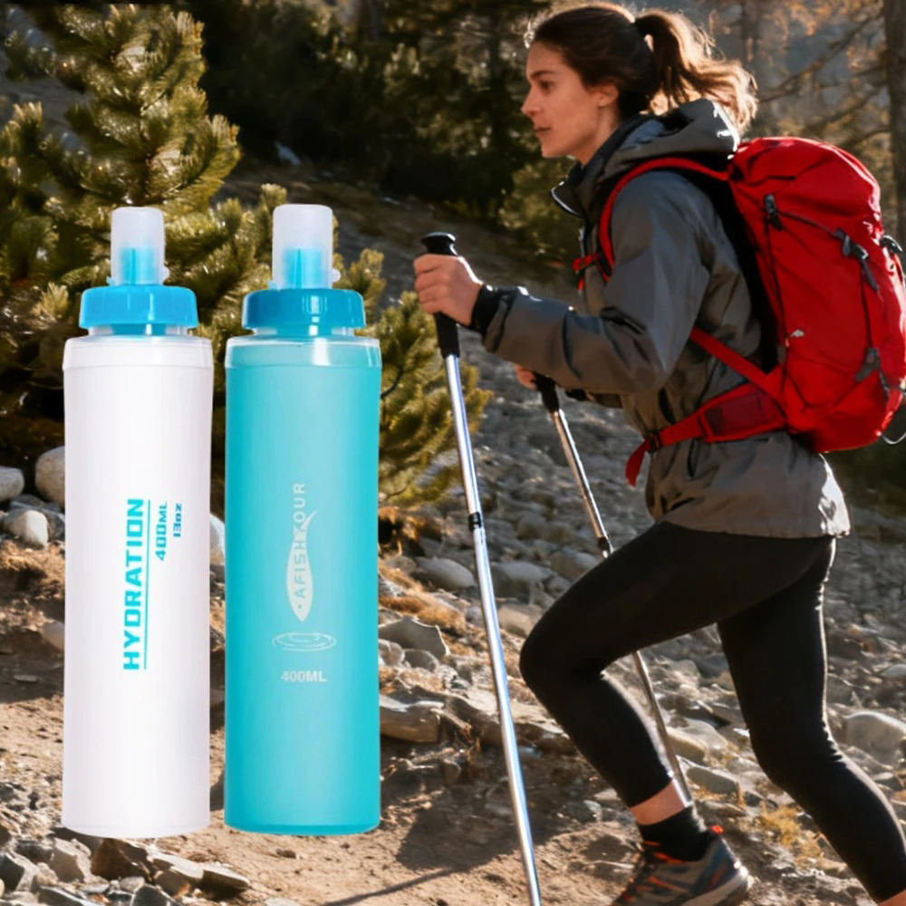 TaffSPORT Botol Minum Soft Flask Foldable Sport Water TPU 500ml - TF-55 Gambar produk TaffSPORT Botol Minum Soft Flask Foldable Sport Water TPU 500ml - TF-55