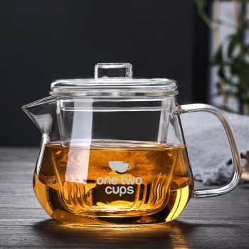 One Two Cups Teko Teh Kaca Saringan Tahan Panas Infuser Teapot 480ml - YD480
