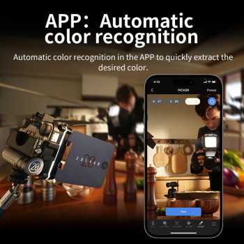 Gambar produk Zhiyun Lampu Studio Fotografi LED RGBW 6 Mode Magnetic Base 20W - M20C