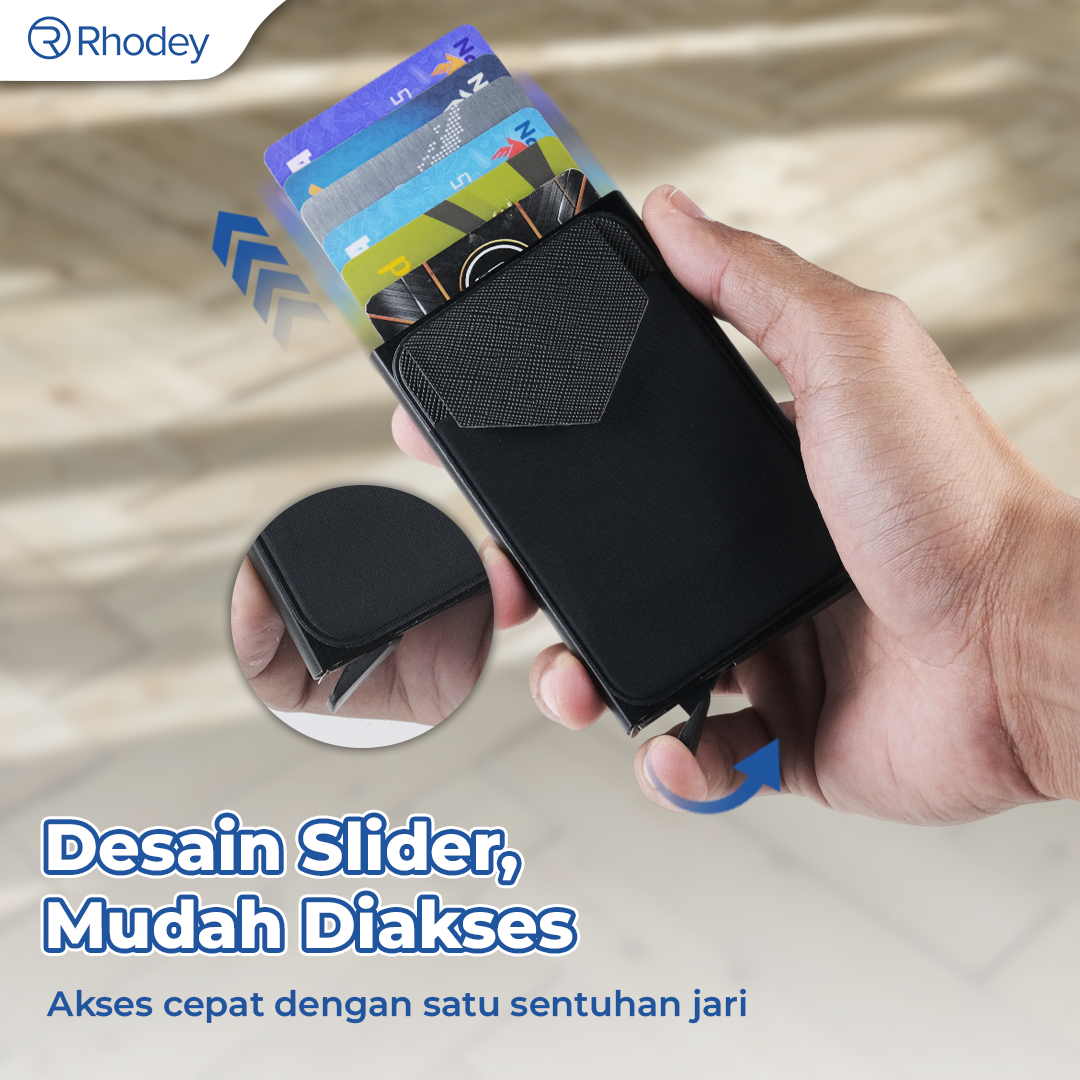 Gambar produk Rhodey Dompet Kartu Slim Slider Aluminium Anti RFID - G883