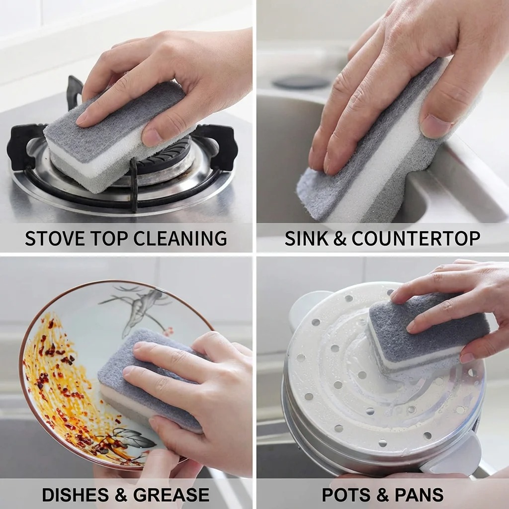 TwoFace Spons Cuci Piring Kitchen Washing Cleaning Double Sided 20 PCS - FLS52 Gambar produk TwoFace Spons Cuci Piring Kitchen Washing Cleaning Double Sided 20 PCS - FLS52