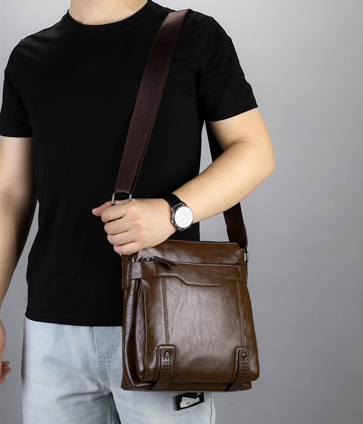 Rhodey Tas Selempang Pria Messenger Business Briefcase Bag PU Leather - 15037 Gambar produk Rhodey Tas Selempang Pria Messenger Business Briefcase Bag PU Leather - 15037