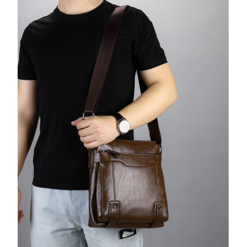Gambar produk Rhodey Tas Selempang Pria Messenger Business Briefcase Bag PU Leather - 15037