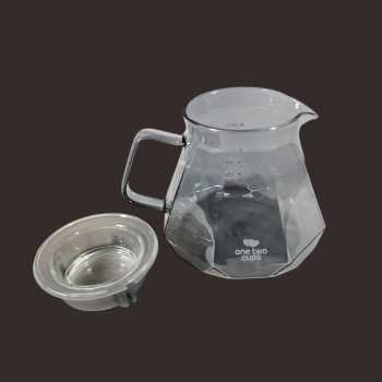 Gambar produk One Two Cups Teko Kopi Coffee Server V60 Drip Pour Over Borosilicate - LS048