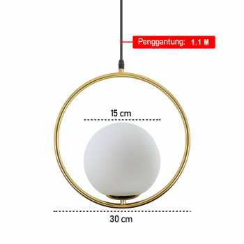 Gambar produk DAR Lampu Gantung Hias Modern Nordic Chandelier 12W 30cm 3 in 1 Color - DA200