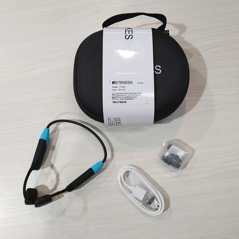 RETEKESS Receiver Bone Conduction Earphone Wireless for Transmitter - TT120 Gambar produk RETEKESS Receiver Bone Conduction Earphone Wireless for Transmitter - TT120