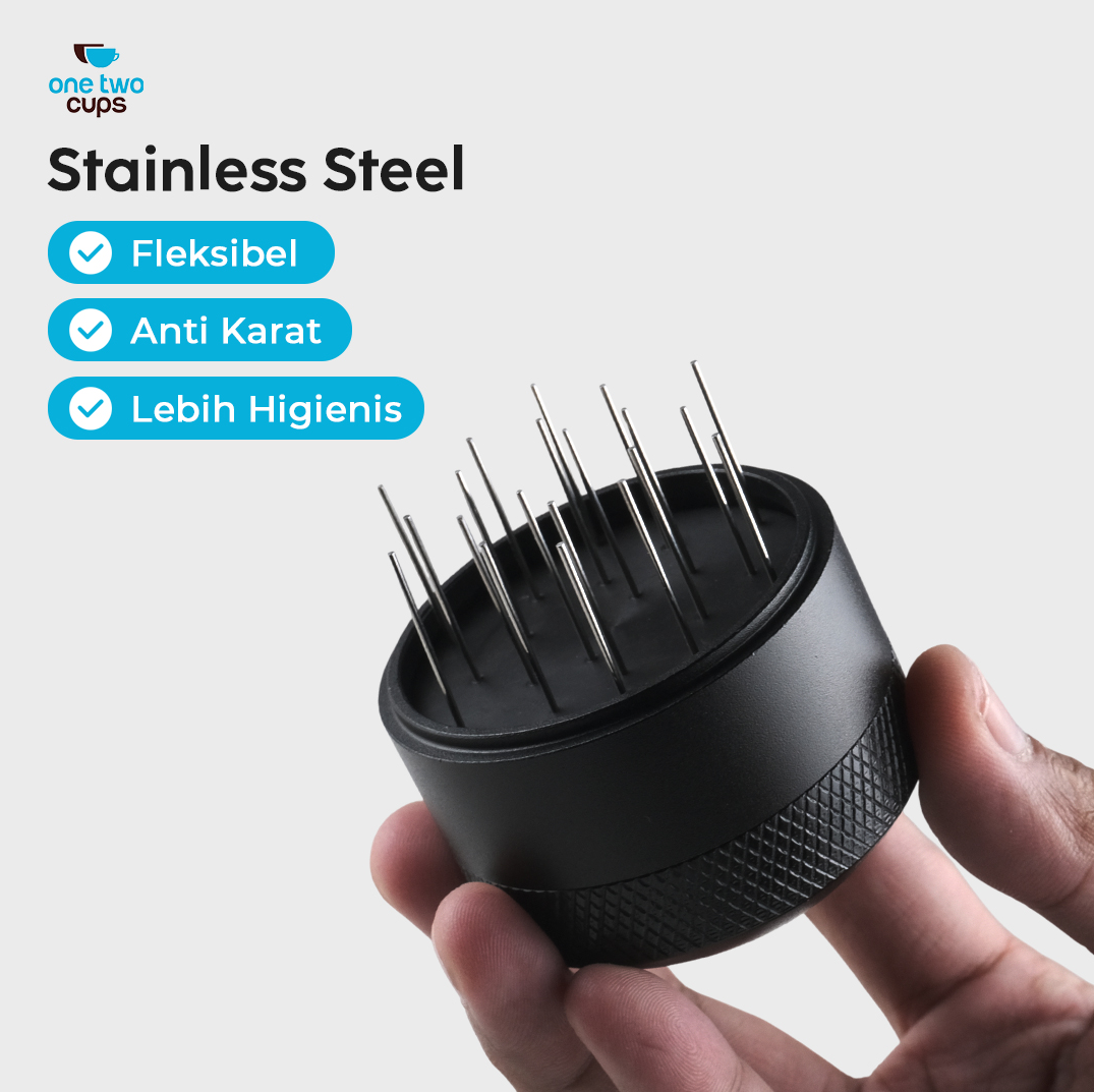 One Two Cups Jarum Kopi Espresso 21 Needle Distribution Tool 51mm - ZH-6 Gambar produk One Two Cups Jarum Kopi Espresso 21 Needle Distribution Tool 51mm - ZH-6