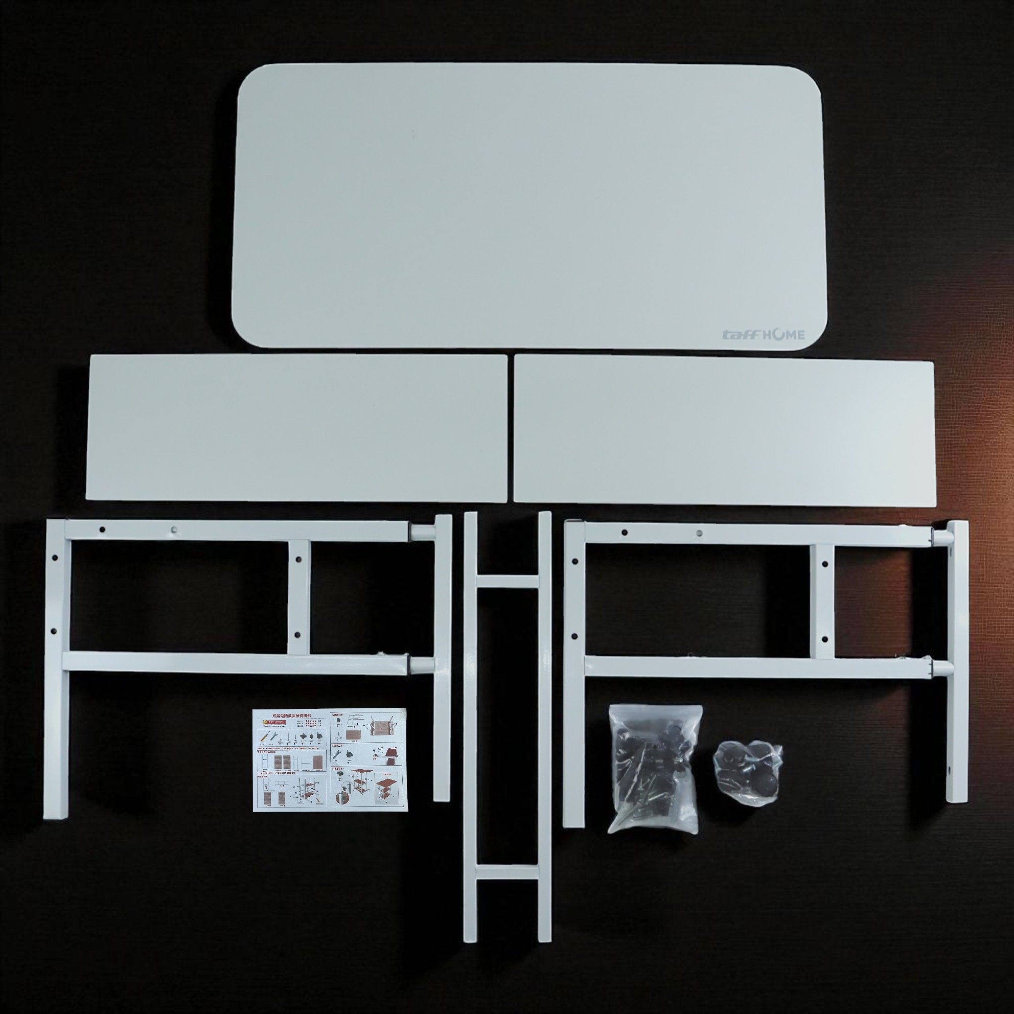 TaffHOME Meja Laptop Study Table Adjustable Double Layer 80x40cm - L200 Gambar produk TaffHOME Meja Laptop Study Table Adjustable Double Layer 80x40cm - L200