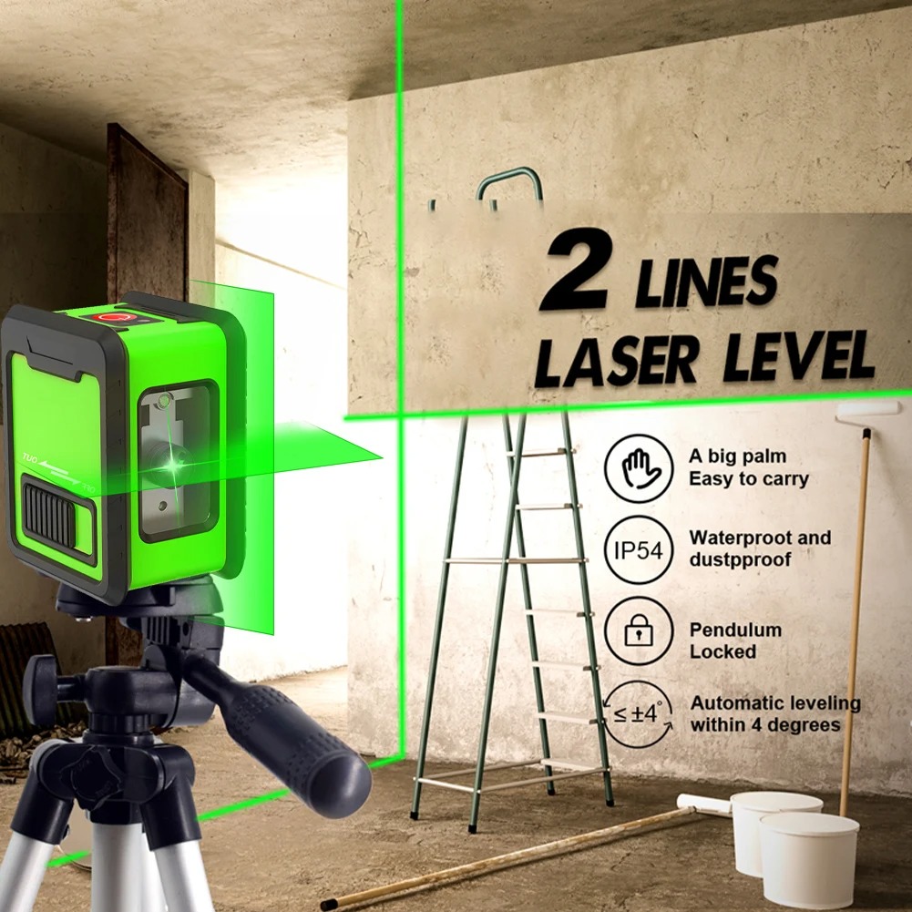 HILDA Laser Level Self Leveling 2 Line 360 Degree Waterproof IP54 - LS219 Gambar produk HILDA Laser Level Self Leveling 2 Line 360 Degree Waterproof IP54 - LS219
