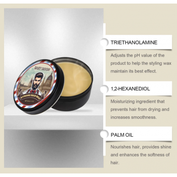 Gambar produk East Moon Pomade Rambut Oil Base Strong Hair Wax Styling Glossy 60g - SN-112