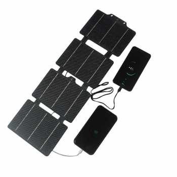 Gambar produk CrustPro Panel Surya Solar Foldable Monocrystalline 14W - CP-14