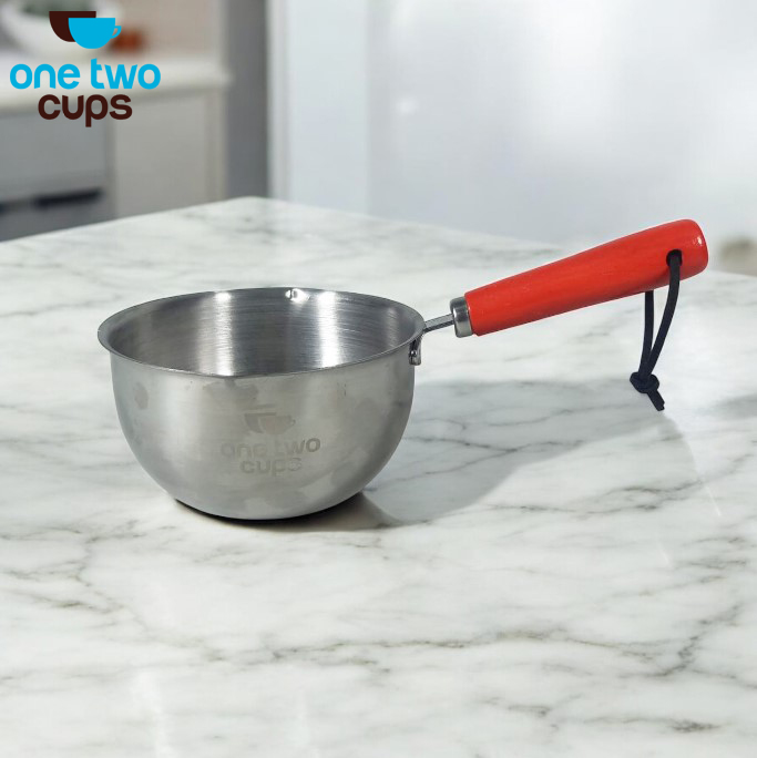One Two Cups Panci Susu Mini Pan Stainless Steel 410 Dual Drainage 400ml - HK1 Gambar produk One Two Cups Panci Susu Mini Pan Stainless Steel 410 Dual Drainage 400ml - HK1