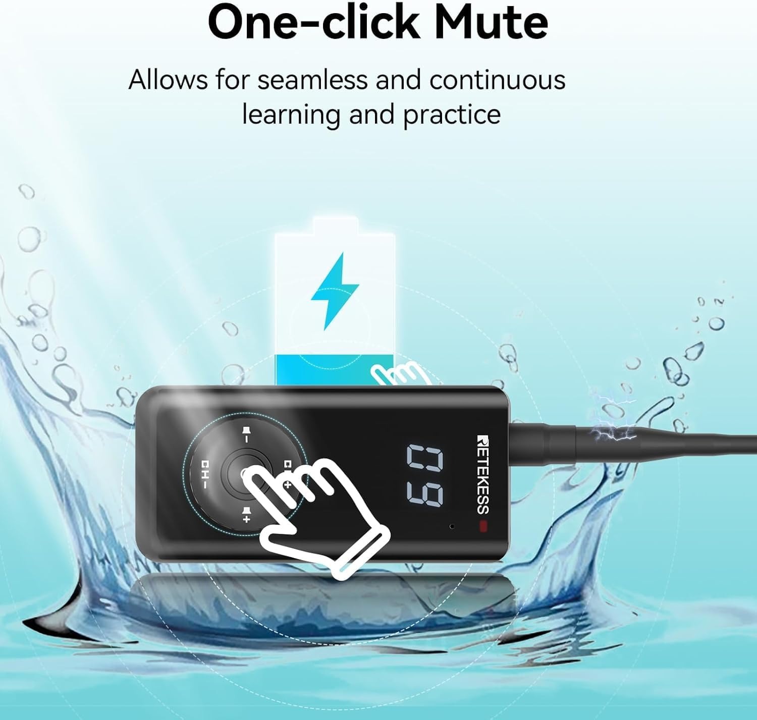 RETEKESS Underwater Communicator Swimming Transmitter 3500mAh - TT120 Gambar produk RETEKESS Underwater Communicator Swimming Transmitter 3500mAh - TT120