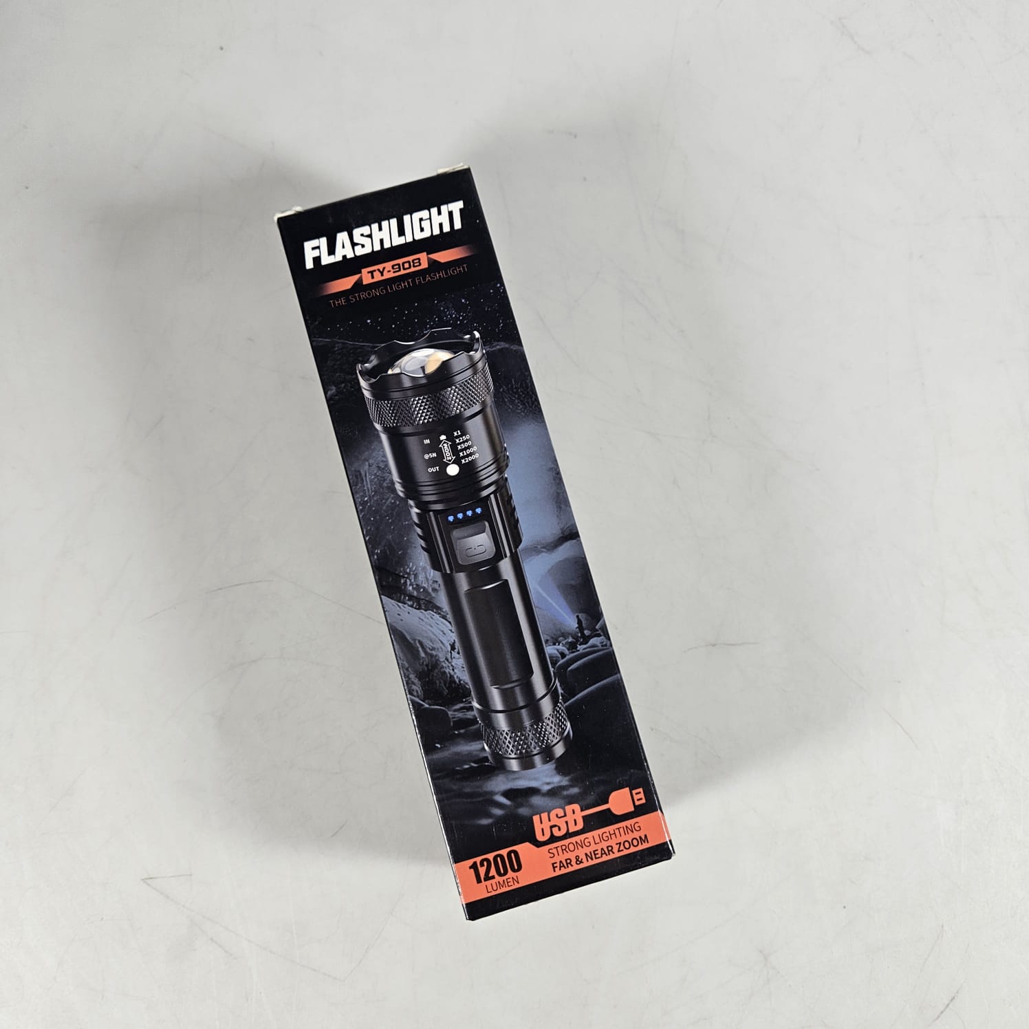 RLTEC Lampu Senter LED Rechargeable Flashlight 500 Lumens P50 1200mAh - TY-908 Gambar produk RLTEC Lampu Senter LED Rechargeable Flashlight 500 Lumens P50 1200mAh - TY-908