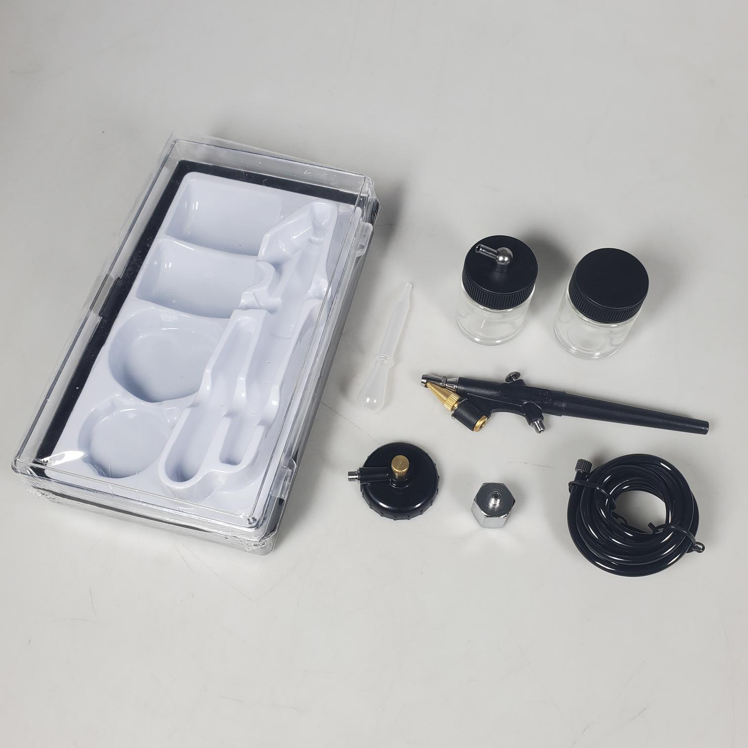 KKMOON Mini Airbrush Paint Spray Gun Sandblaster Kit Single Action - TD-138 Gambar produk KKMOON Mini Airbrush Paint Spray Gun Sandblaster Kit Single Action - TD-138