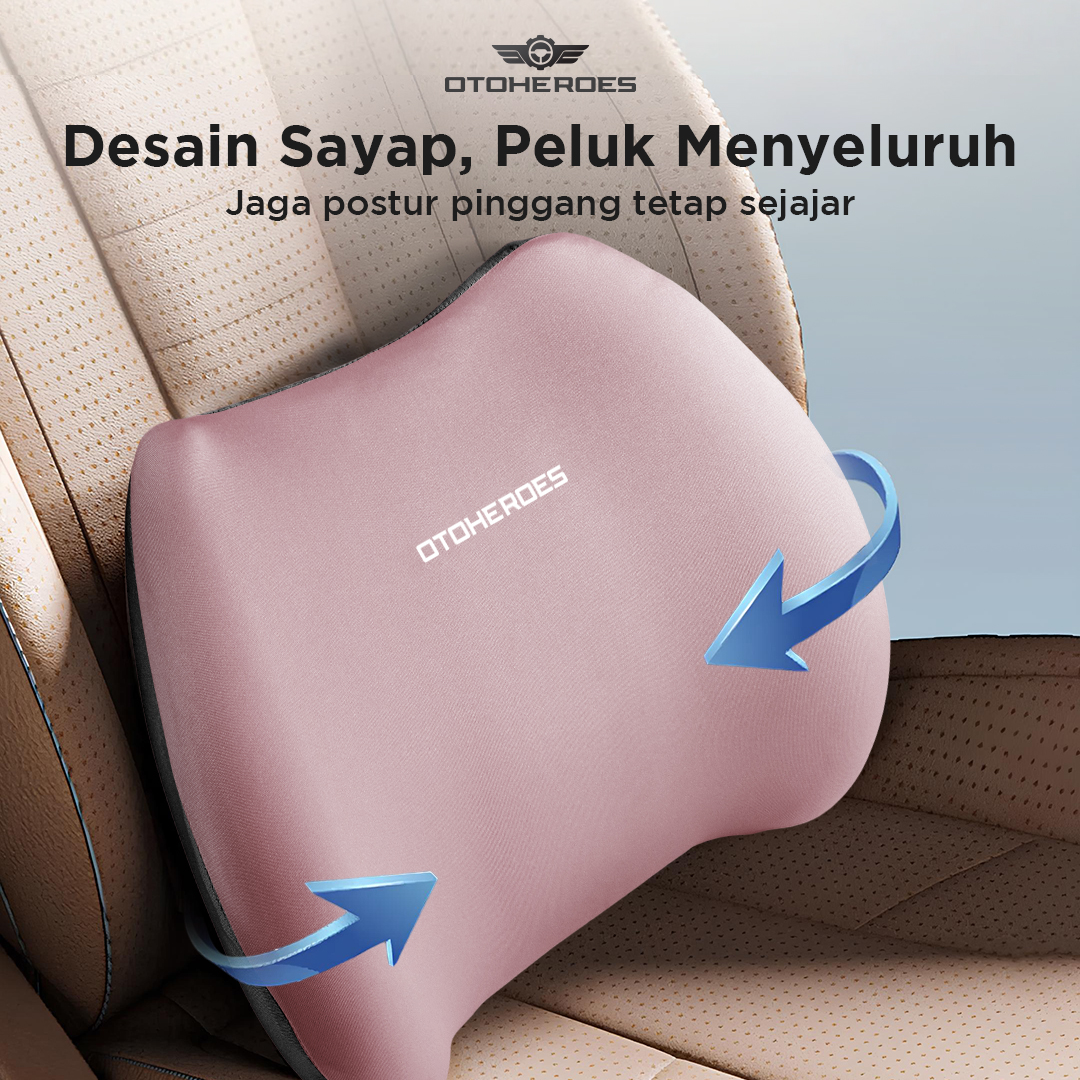 OTOHEROES Bantal Punggung Jok Mobil Memory Foam Lumbar Support - AW-40 Gambar produk OTOHEROES Bantal Punggung Jok Mobil Memory Foam Lumbar Support - AW-40