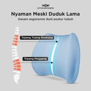 Gambar produk OTOHEROES Bantal Punggung Jok Mobil Memory Foam Lumbar Support - AW-40