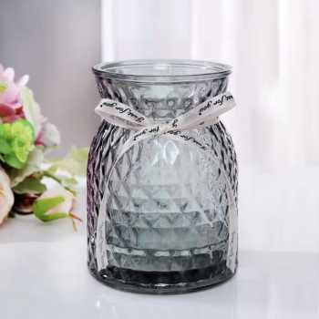 Lewei Vas Bunga Kaca Bening Estetik Crystal Nova Glass Flower Vase - GL03