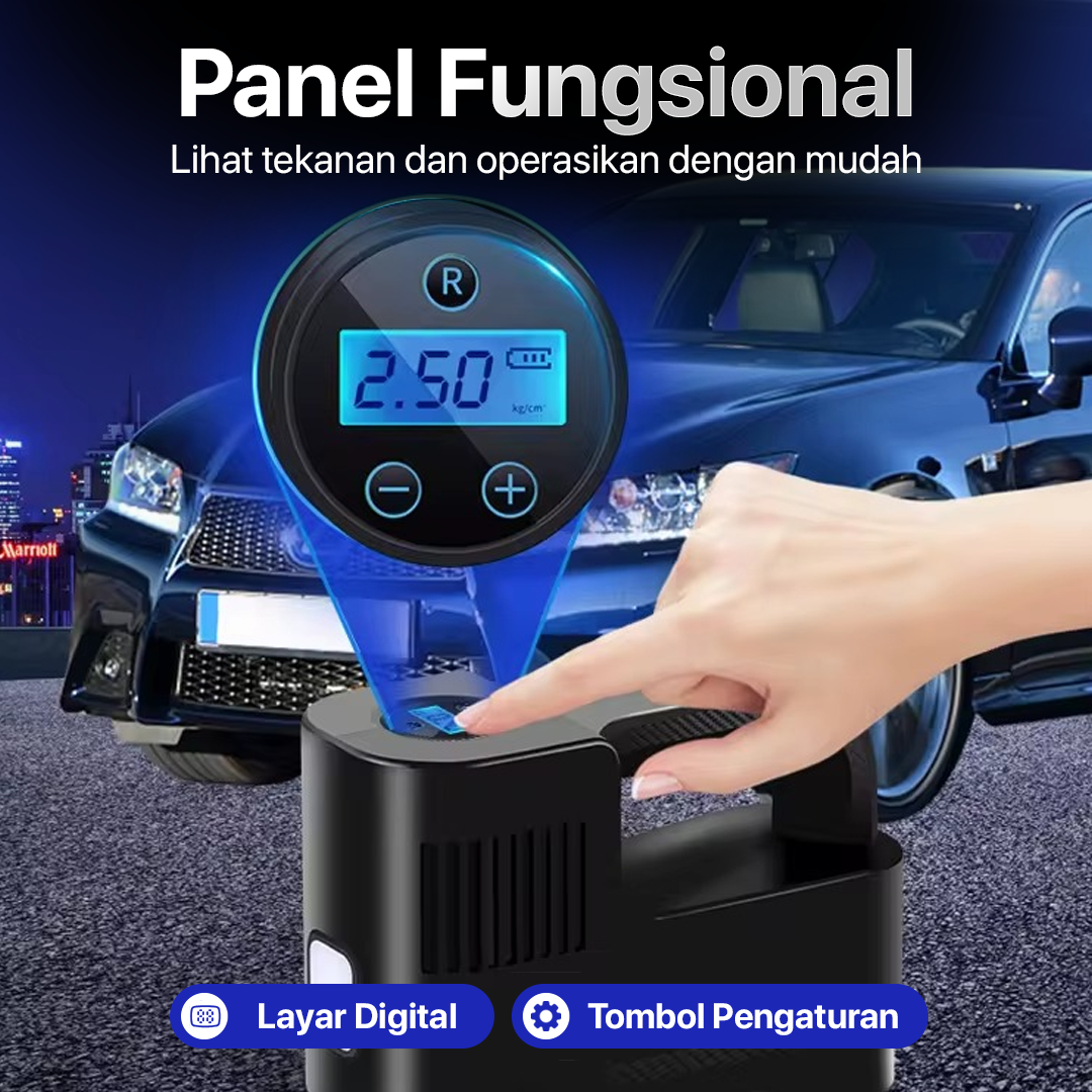 SUITU Pompa Ban Elektrik Portable Air Compressor DC 12V 150 PSI - S15 Gambar produk SUITU Pompa Ban Elektrik Portable Air Compressor DC 12V 150 PSI - S15