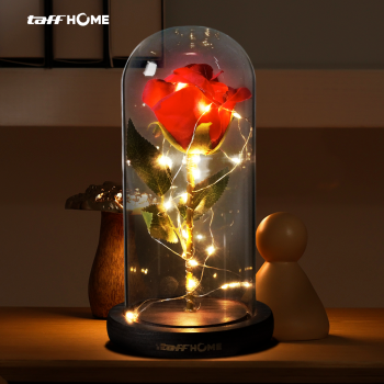 Gambar produk TaffHOME Lampu Meja Hias LED Mawar Beauty and The Beast Warm White - AC01