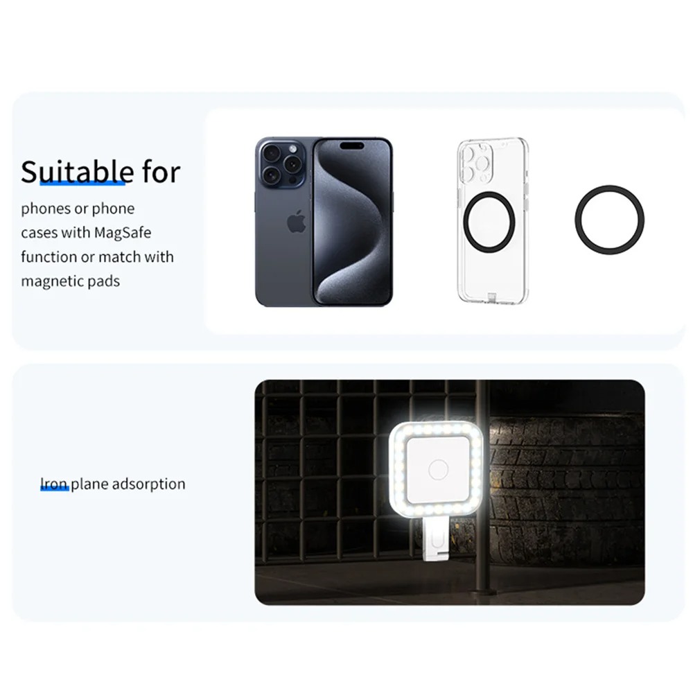 CAMOLO Lampu Fill Light Magnetic 3in1 Color Flip Design 300mAh 3W - V18 Gambar produk CAMOLO Lampu Fill Light Magnetic 3in1 Color Flip Design 300mAh 3W - V18