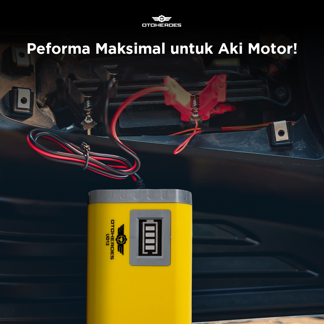OTOHEROES Charger Aki Motor Intelligent Battery Charger 12V 2A - UD12 Gambar produk OTOHEROES Charger Aki Motor Intelligent Battery Charger 12V 2A - UD12