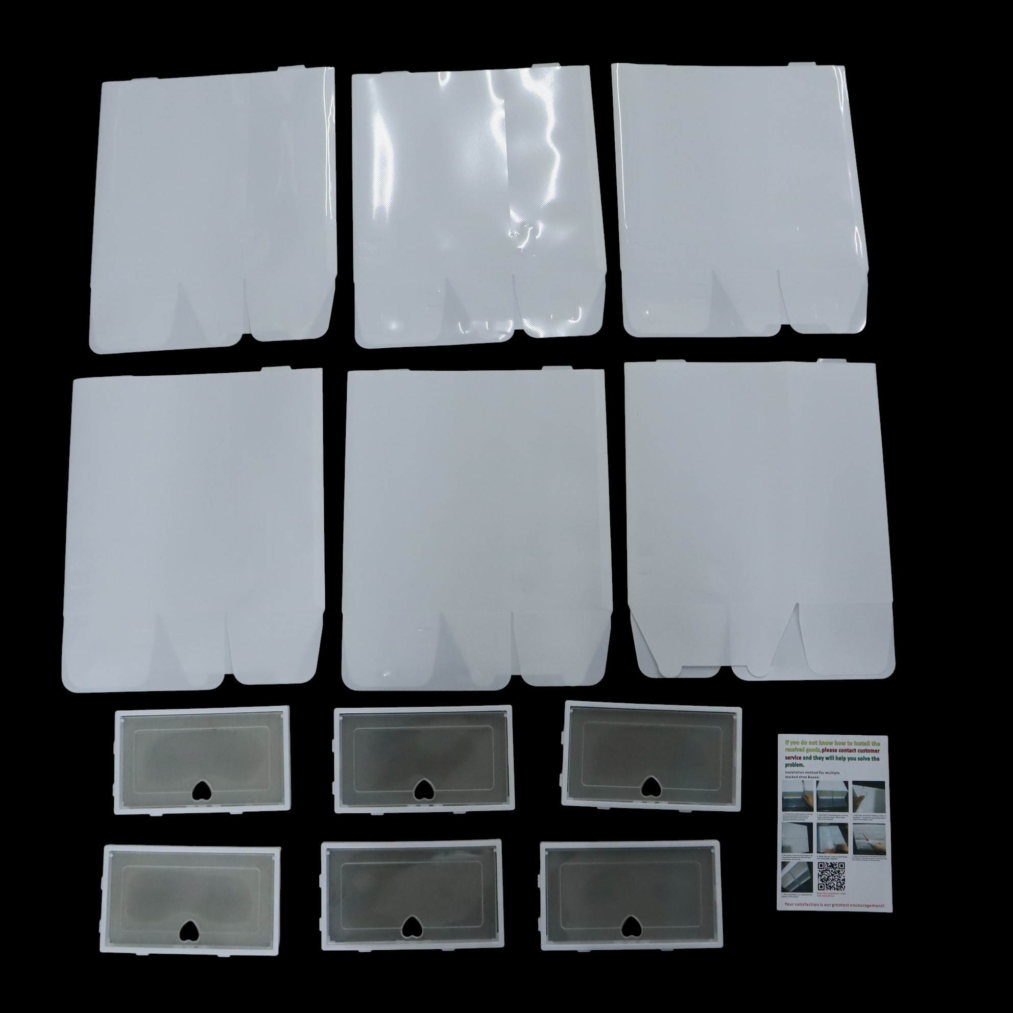 Gambar produk BNBS Kotak Sepatu Lipat Transparan Shoe Box Organizer 6 PCS Size L - LF010