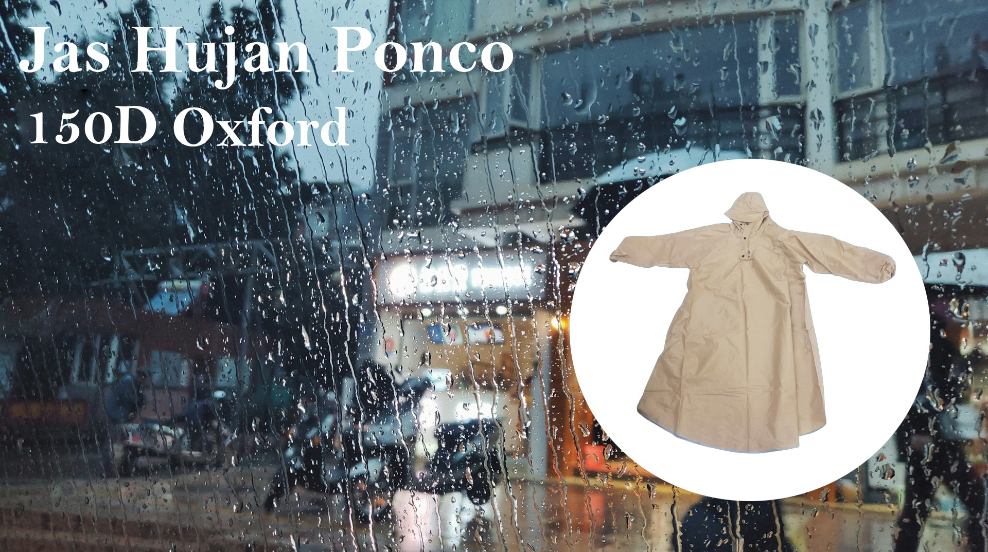 RAINGO Jas Hujan Ponco Anti Rembes 150D Oxford Waterproof Raincoat - MT45 Gambar produk RAINGO Jas Hujan Ponco Anti Rembes 150D Oxford Waterproof Raincoat - MT45