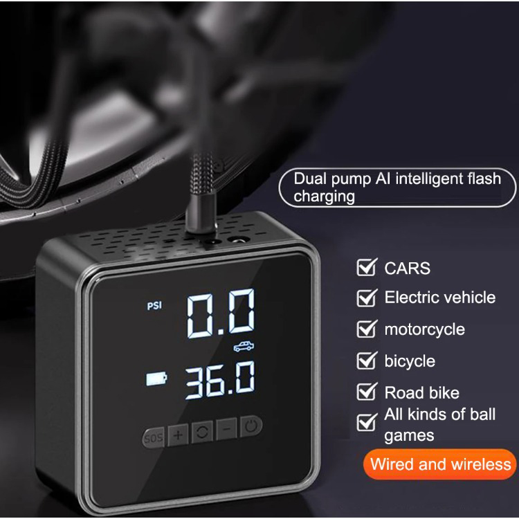 KESHI Pompa Ban Elektrik Portable Air Compressor DC 12V 150PSI - PR-718-NC Gambar produk KESHI Pompa Ban Elektrik Portable Air Compressor DC 12V 150PSI - PR-718-NC