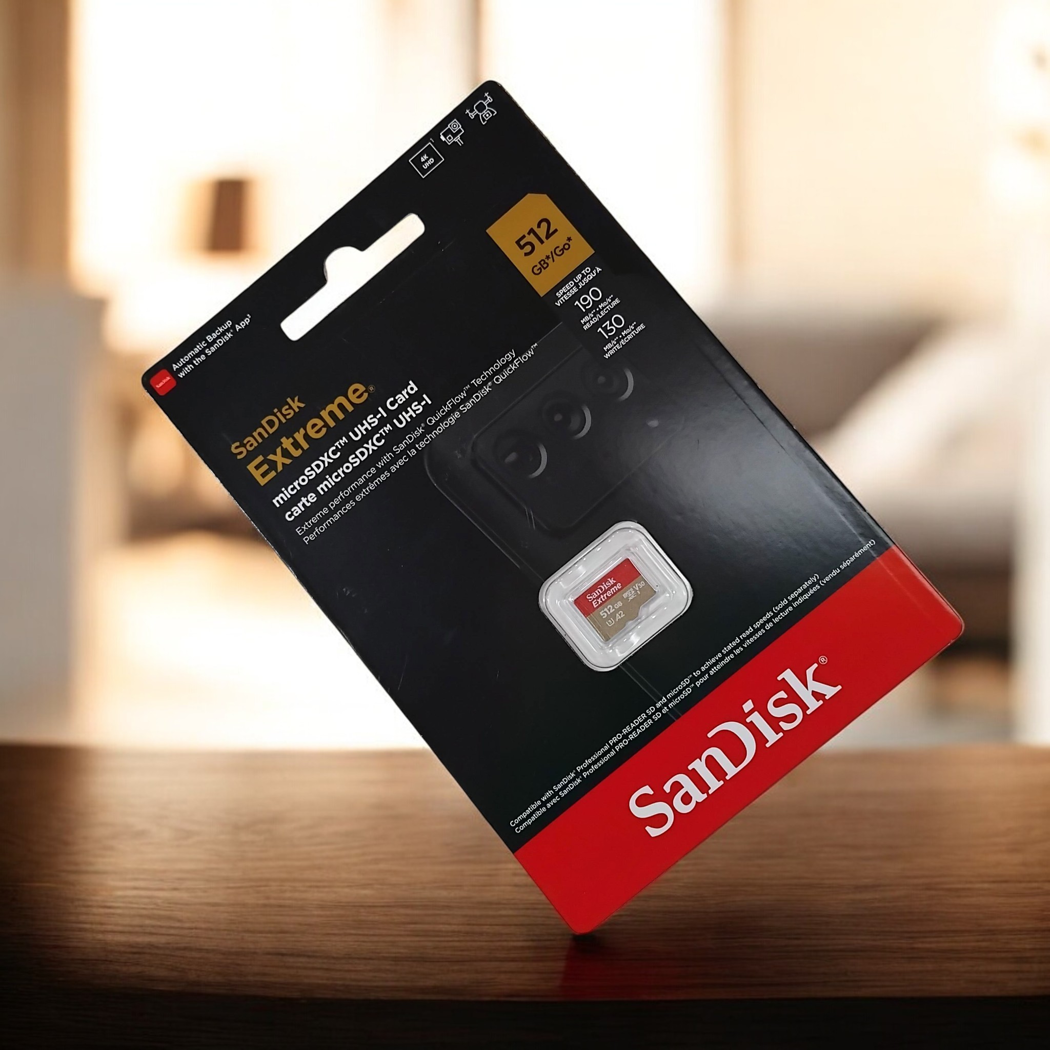 SanDisk Extreme microSDXC V30 A2 U3 512GB-SDSQXAV-512G Gambar produk SanDisk Extreme microSDXC V30 A2 U3 512GB-SDSQXAV-512G