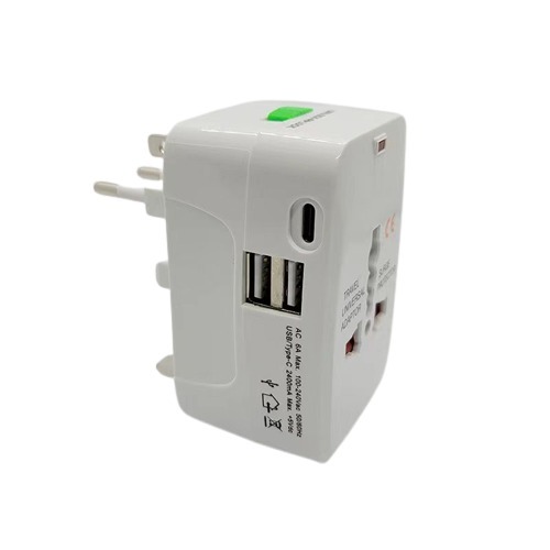 Gambar produk MAERKNON Travel Adaptor Universal AU US UK EU Type C Dual USB 2400mA - HHT200