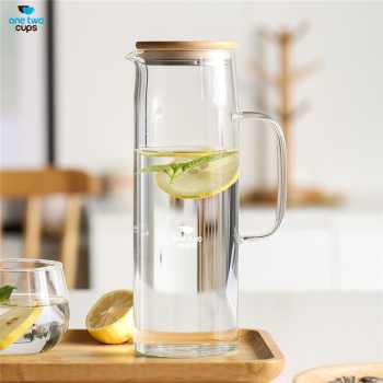 One Two Cups Teko Pitcher Kaca Tahan Panas Api Water Jug 1.38L - YS-6337