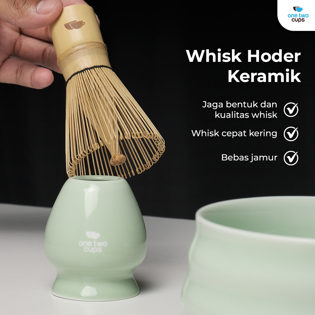 One Two Cups Matcha Set Kit Chawan Chasen Stand Chashaku 4 PCS - NA-1451 Gambar produk One Two Cups Matcha Set Kit Chawan Chasen Stand Chashaku 4 PCS - NA-1451