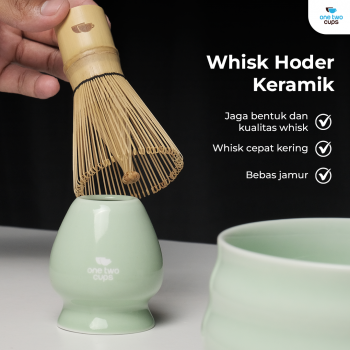 Gambar produk One Two Cups Matcha Set Kit Chawan Chasen Stand Chashaku 4 PCS - NA-1451