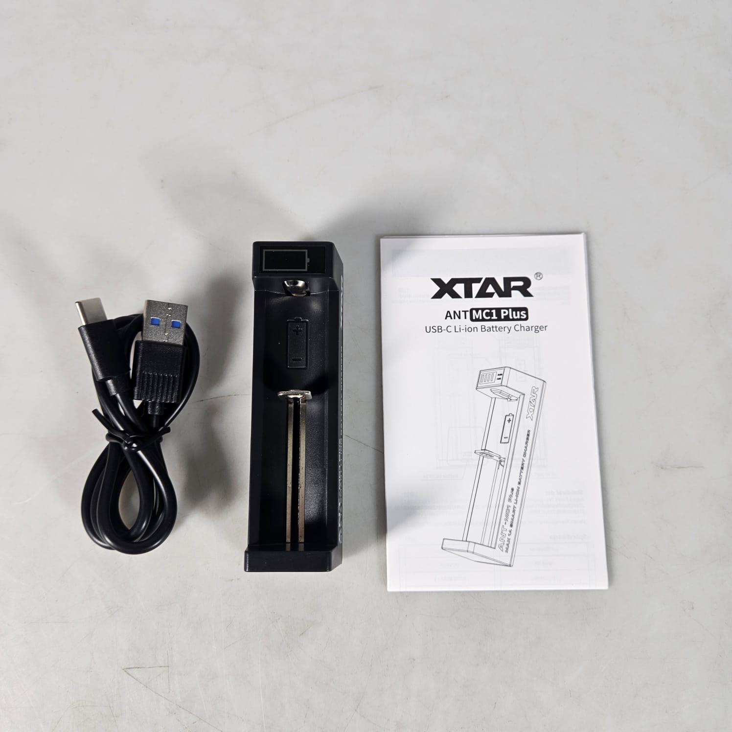 Gambar produk XTAR Charger Baterai 1 Slot 14500 18650 18650 Li-Ion 3.7V LCD Type C - ANT MC1 Plus