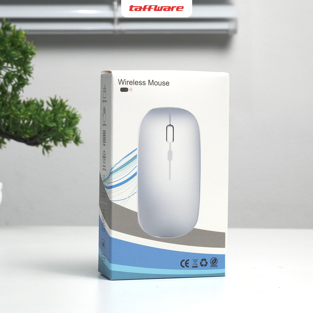Taffware Mouse Wireless Bluetooth Optical 2.4GHz Silent Click 1600DPI - DC001 Gambar produk Taffware Mouse Wireless Bluetooth Optical 2.4GHz Silent Click 1600DPI - DC001