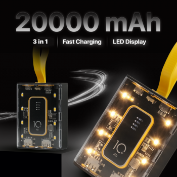 WST Power Bank 20000mAh Fast Charging PD 3in1 Cable Dual USB Port 10W - WS731