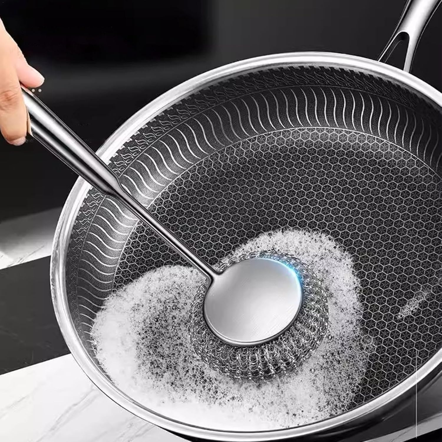 Onewly Sikat Kawat Cuci Piring Stainless Steel 201 Cleaning Wire Ball - ON-20 Gambar produk Onewly Sikat Kawat Cuci Piring Stainless Steel 201 Cleaning Wire Ball - ON-20