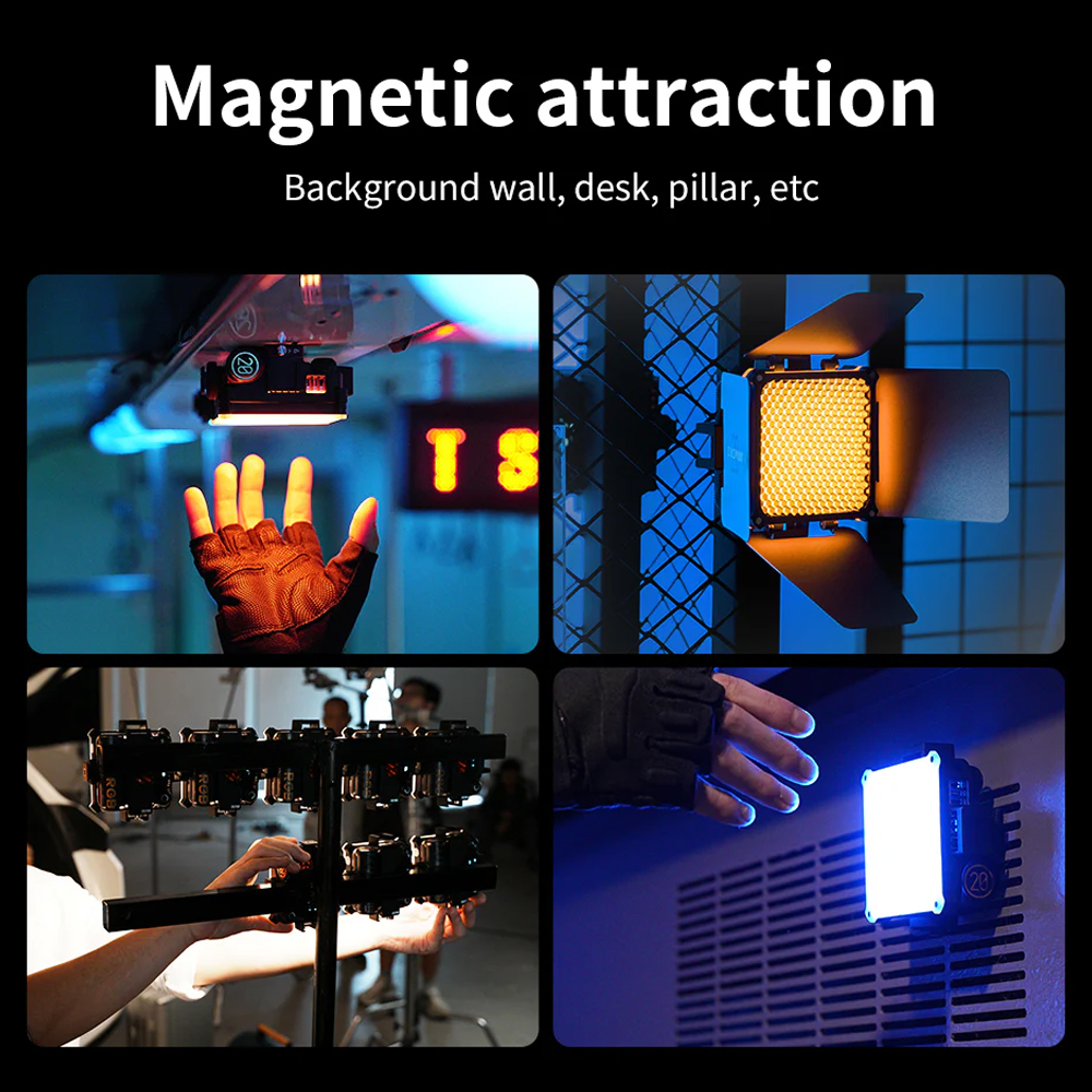 Zhiyun Lampu Studio Fotografi LED RGBW 6 Mode Magnetic Base 20W - M20C Gambar produk Zhiyun Lampu Studio Fotografi LED RGBW 6 Mode Magnetic Base 20W - M20C