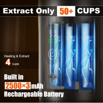 Gambar produk ABY Mesin Kopi Kapsul Espresso Elektrik 3in1 Electric Wireless Heating - T35067