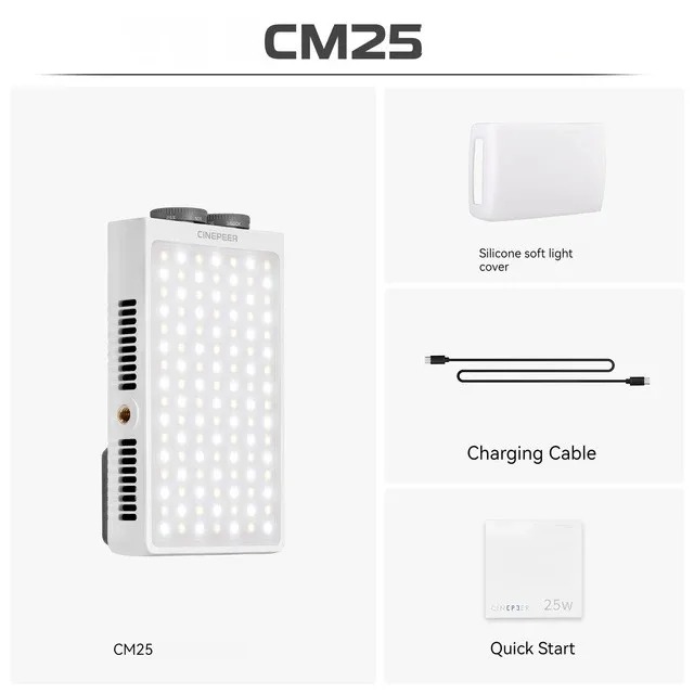 ZHIYUN CINEPEER Lampu Fill Light Fotografi LED 3in1 Color 4000mAh 25W - CM25 Gambar produk ZHIYUN CINEPEER Lampu Fill Light Fotografi LED 3in1 Color 4000mAh 25W - CM25