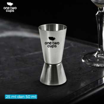 One Two Cups Gelas Ukur Bartender Double Jigger Measuring Cup - KM2