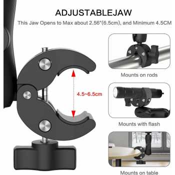 Gambar produk Fahliso Clamp Holder Action Camera Motorcycle Handlebar 1/4 Inch - FH-14