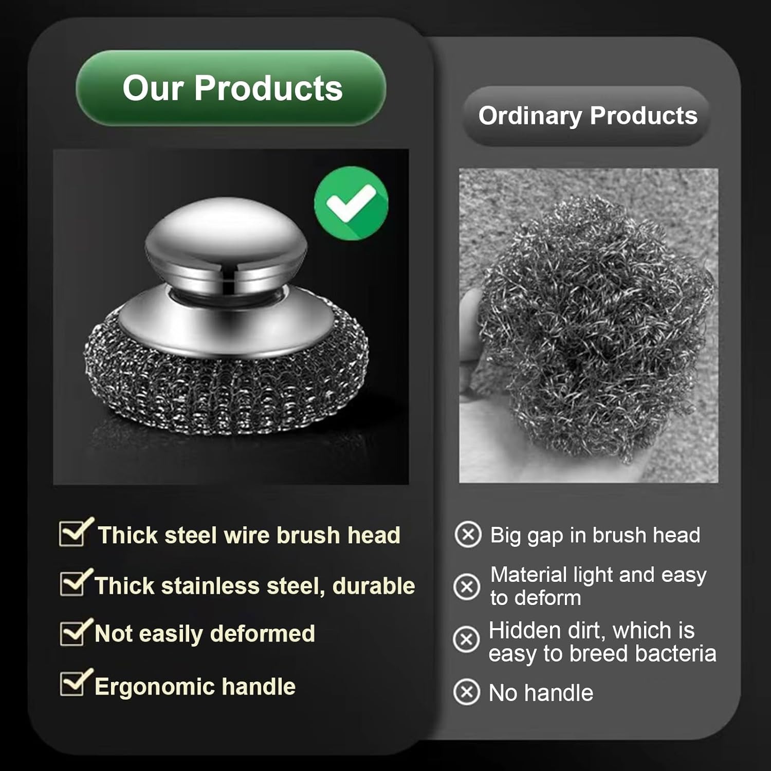 Gambar produk Onewly Sikat Kawat Cuci Piring Stainless Steel 401 Cleaning Wire Ball - ON-401