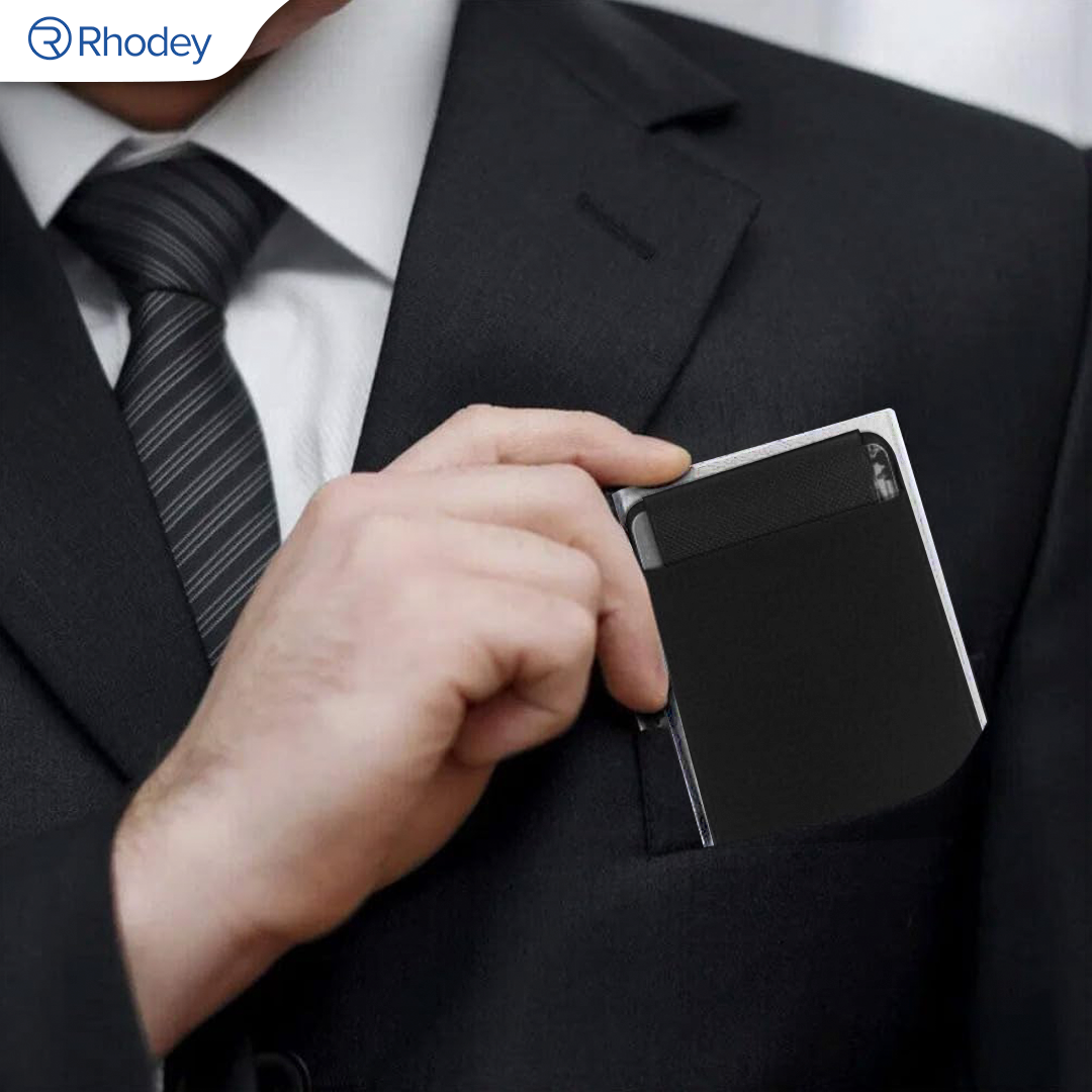 Rhodey Dompet Kartu Slim Slider Aluminium Anti RFID - G883 Gambar produk Rhodey Dompet Kartu Slim Slider Aluminium Anti RFID - G883