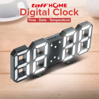Gambar produk TaffHOME Jam Meja Alarm Weker LED Digital Clock - TS-S60-W
